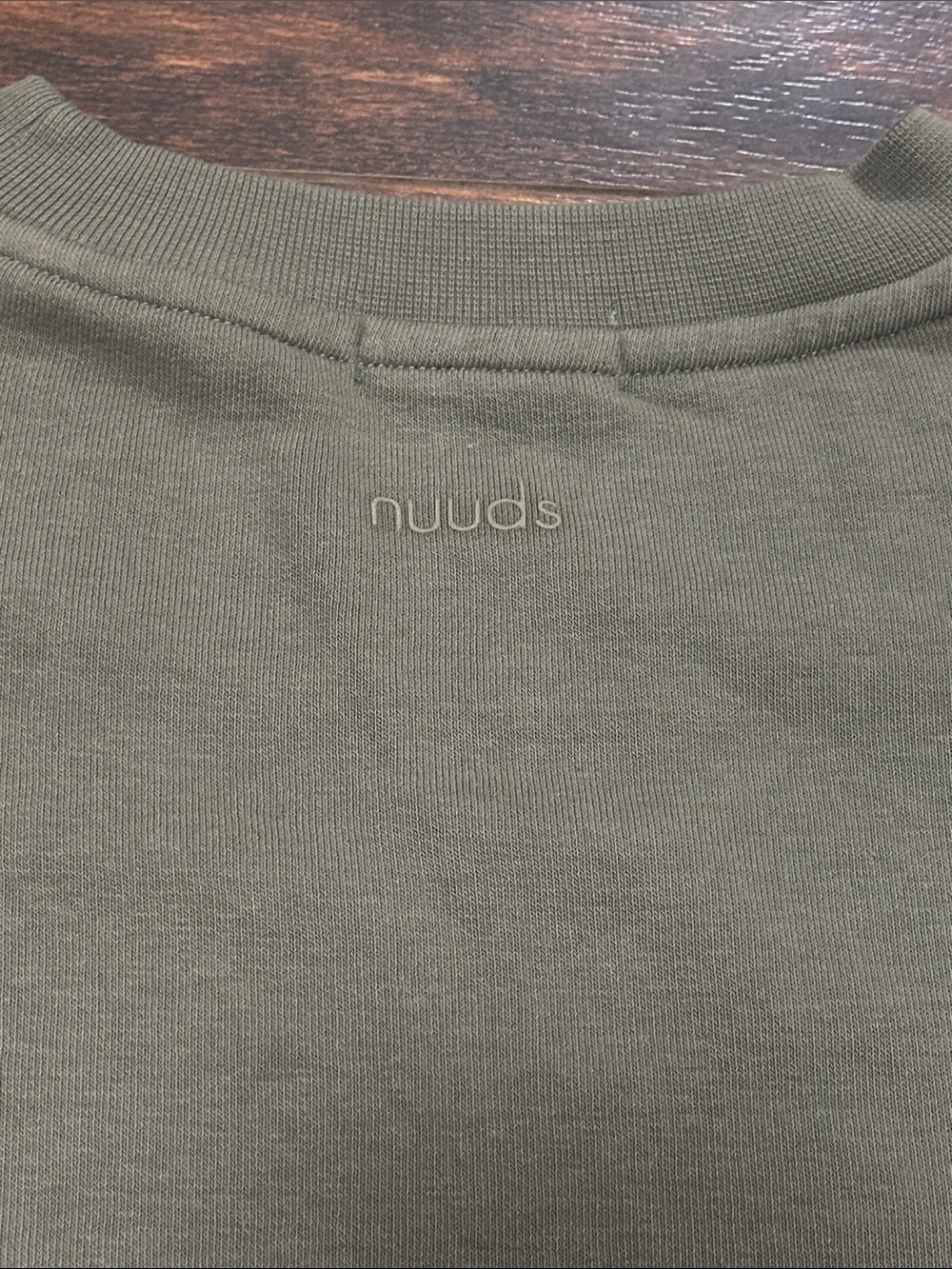 🟢 Nuuds Sage Green Crewneck Sweatshirt Women’s L NWOT EST 2022 Cozy - Picture 5 of 7